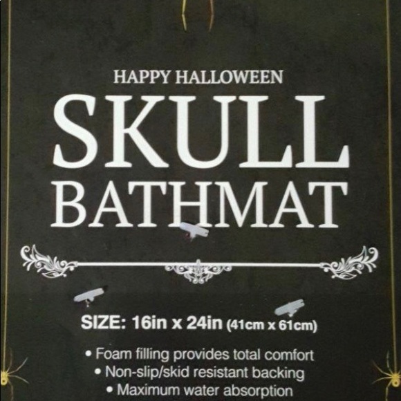 Día de los muertos sugar skull bath mat NWT - Picture 2 of 2